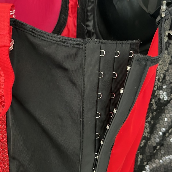 New Harley Quinn Costume Bustier Small/Medium - Picture 5 of 6